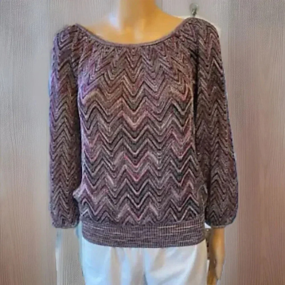 Passion Glam Party Multicolored Metallic Knit Fairy Whimsigoth Blouse Top Lady M - Picture 1 of 10